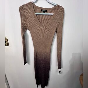 INC Women’s Gold Ombré Bodycon Knit Dress